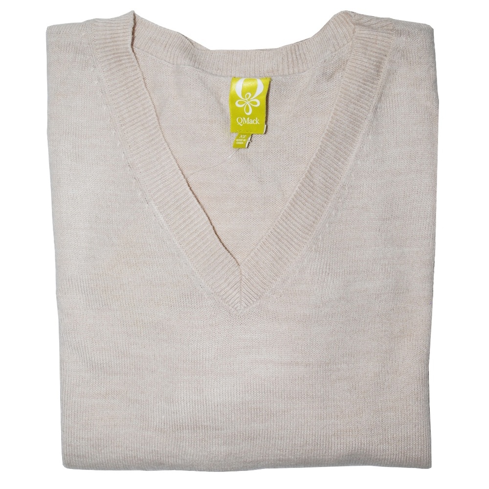 QMack Long Sleeve V-Neck Pullover Sweater, XS